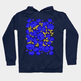 Blue Peonies Hoodie